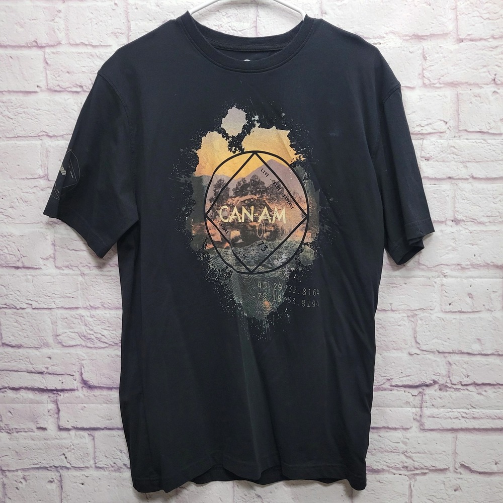 Can Am BRP Off Road Adventure Graphic Shirt Mens‎ L Relaxed Sporty Outdoor Gorp